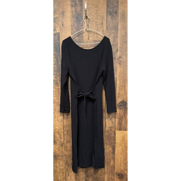 Encircled Women’s Black Sleek Long Sleeve Tied Up Dress XL EUC - Picture 3 of 6